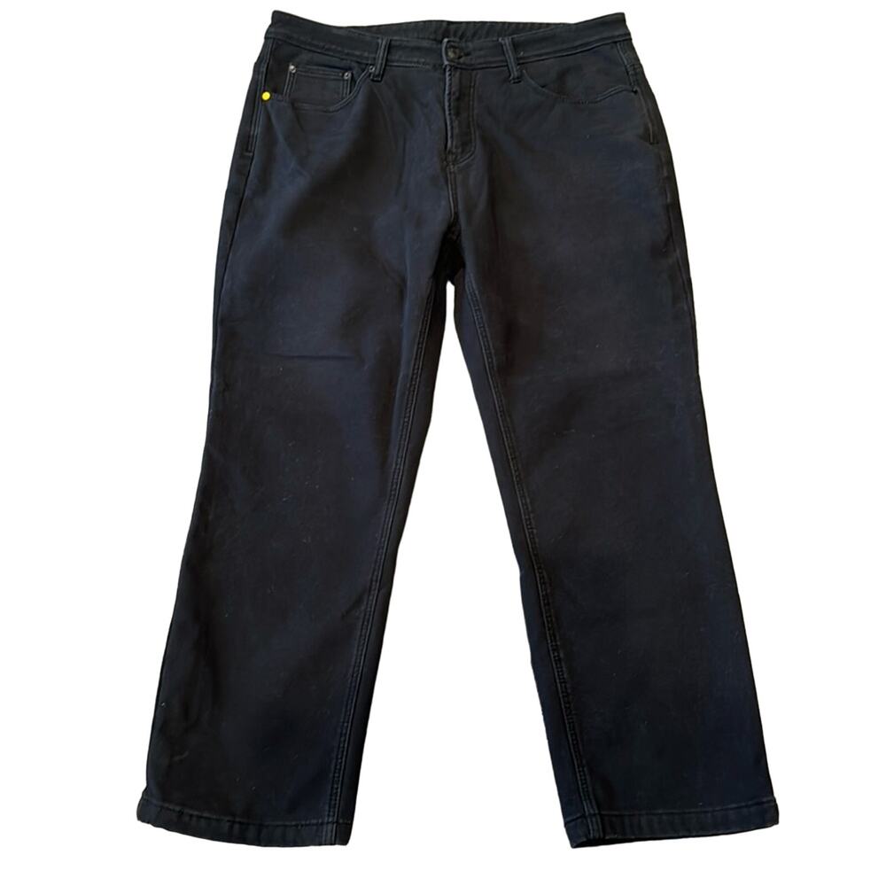 CAT Caterpillar Fleece Lined Black Canvas Work Pant 38 x 30" Insulated